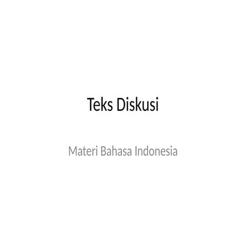 Comprehensive Guide to Teks Diskusi in Bahasa Indonesia: Structure ...