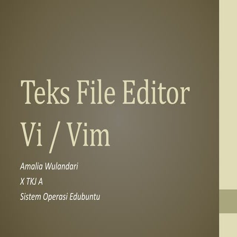 Teks Editor Vim | PPTX