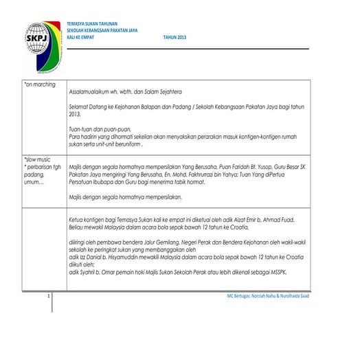 Teks hari kanak kanak