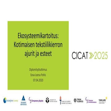 Tekstiilikierron kaikki katalyytit tekstiilikierto Eeva Pohls