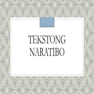 Tekstong naratibo