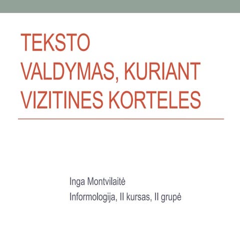 Teksto valdymas programoje indesign