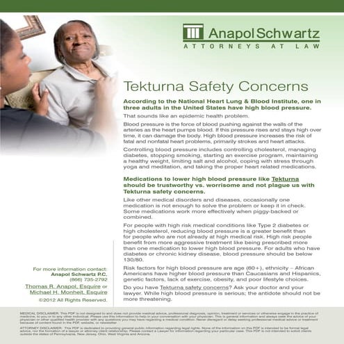 Tekturna Side Effect Lawsuits