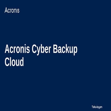 Tekvizyon acronis cyber cloud