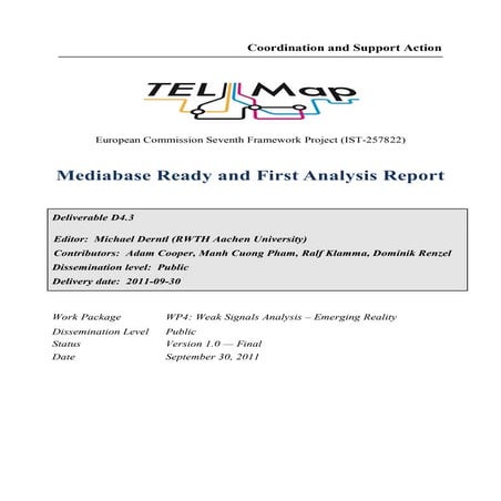 Mediabase Ready and First Analysis Report