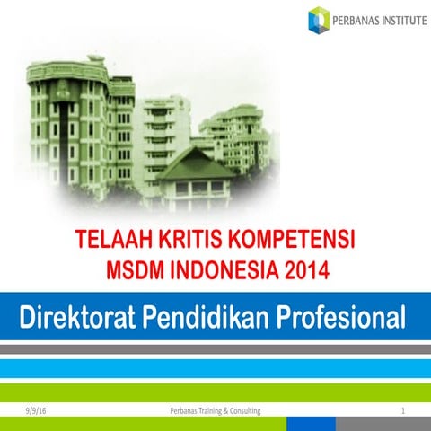 Telaah kritis kompetensi msdm indonesia 2014