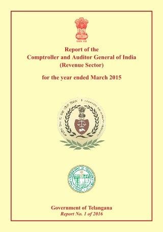 CAG Telangana revenue sector