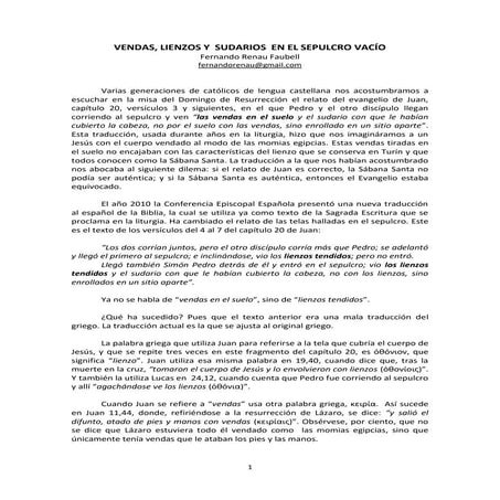 LAS TELAS EN EL SEPULCRO DE JESÚS