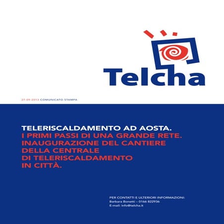 Telcha: Il materiale stampa distribuito ai giornalisti