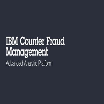 IBM Counter Fraud Management