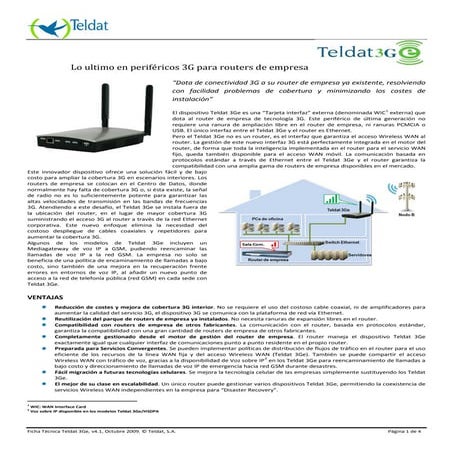 Teldat 3 ge_ft_oct2009_v4_1 | PDF
