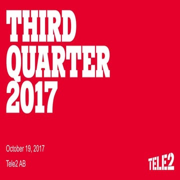 Tele2 Q3 2017 Presentation