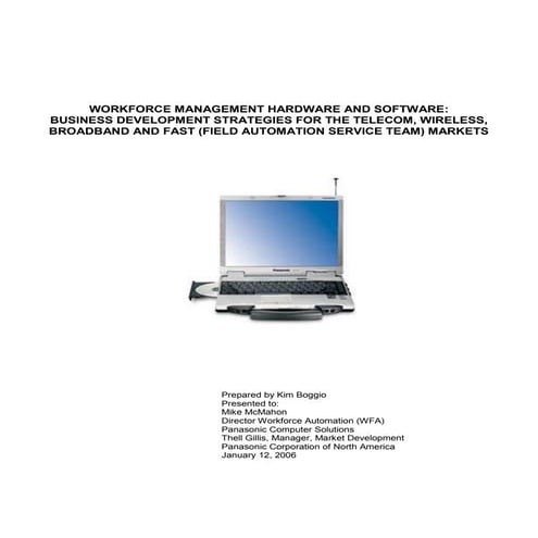 WORKFORCE MANAGEMENT HARDWARE AND SOFTWARE:  BUSINESS DEVELOPMENT STRATEGIES ...