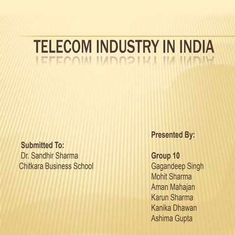 Telecom industry in india
