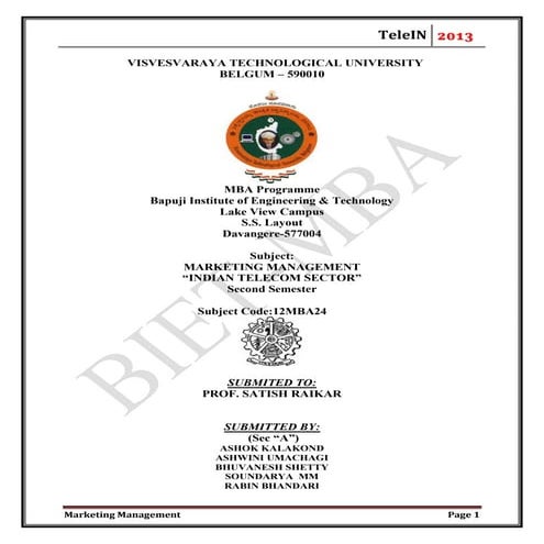 Telecom industry in india survey