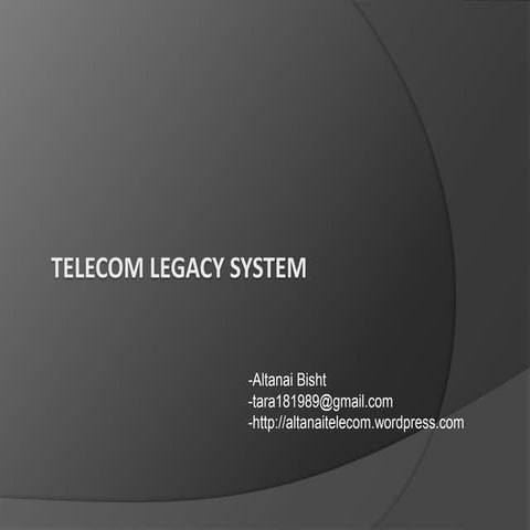 Telecom legacy landscape  altanai