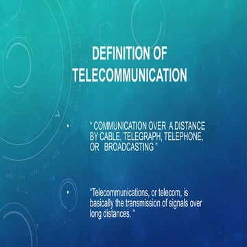 Telecommunication