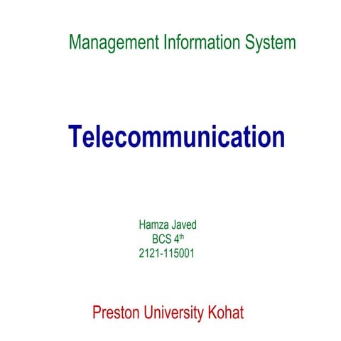Telecommunication