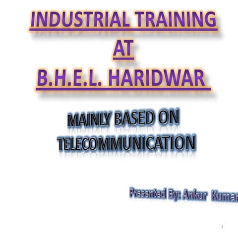 Telecommunication (bhel)