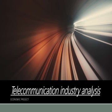 Telecommunication industry analysis (india)