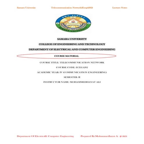 Telecommunication network lecture notes.pdf
