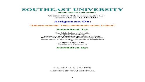 Telecommunication union by Sayef Amin +8801924122222