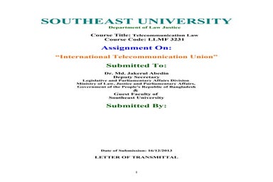 Telecommunication union by Sayef Amin +8801924122222