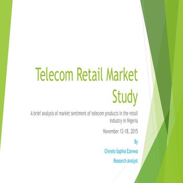 Nigerian Telecommunications Retail Market Report Nov,2015