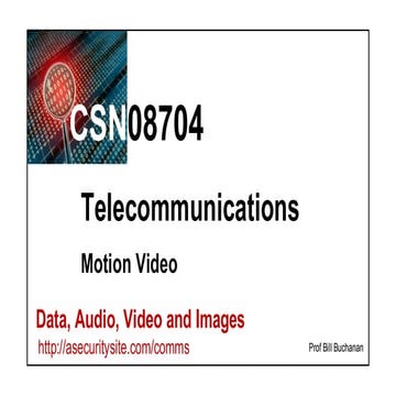 Telecommunications: Motion Video