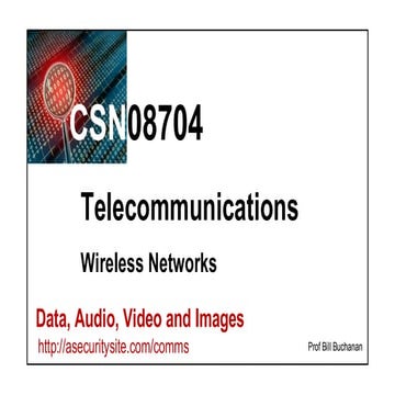 Telecommunications: Wireless Networks