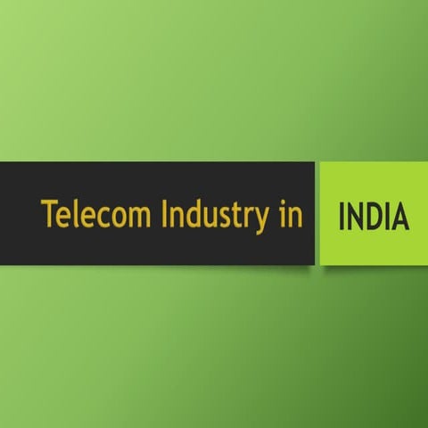 Telecom sector in india