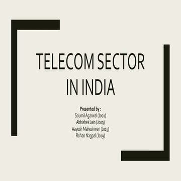 Telecom sector in india