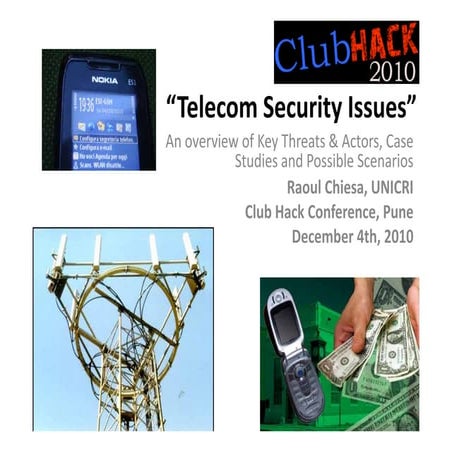 Telecom security issues   (Raoul Chiesa, day 1 ) 