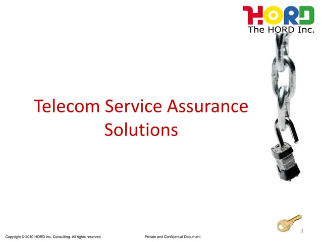 Telecom Service Assurance Solutions