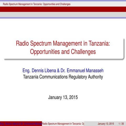 Telecom specrtum management
