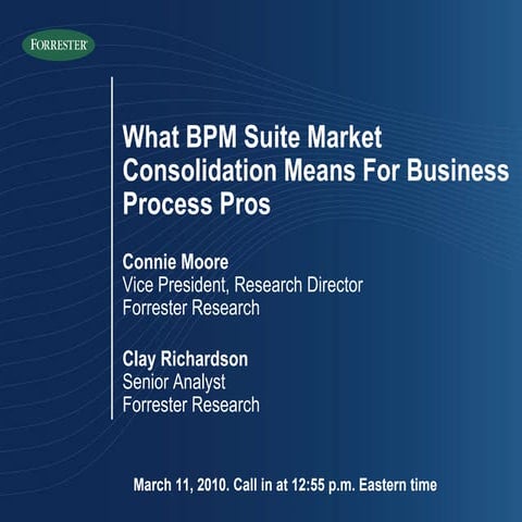 What BPM Suite Market Consolidation Means For Business Process Pros