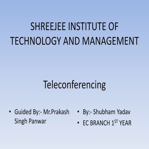 Teleconferncing by abhishek mahajan