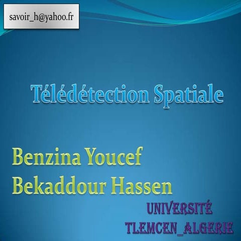 Teledetection spatiale