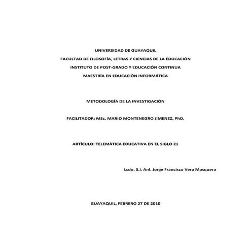 Teleducacion en el Siglo 21