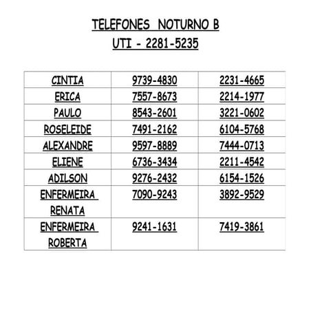 Telefones noturno b
