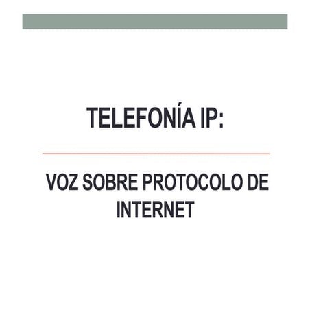 Voz sobre IP con calidad de servicio (QOS) | PPT