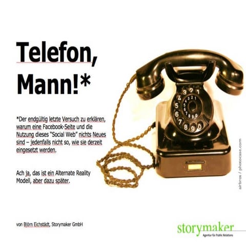 Telefon, Mann! - Eine letzte Erklärung zu Facebook