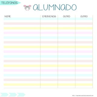 Telefonos alumnado galego