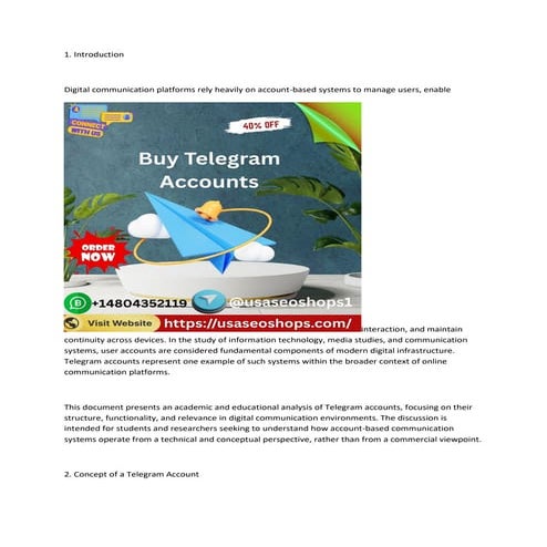 How to Purchase Telegram Accounts Securely: A 2026 Overview | PDF