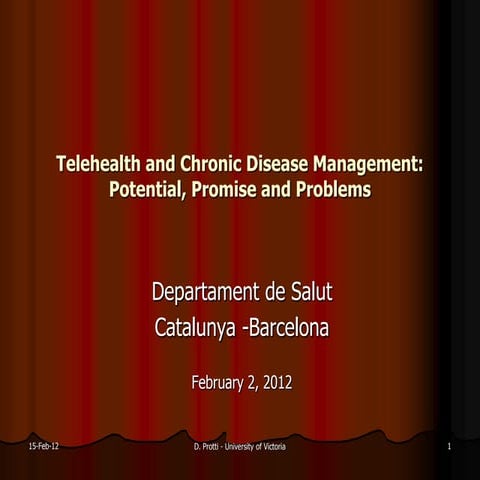 Telemedicina i pacients crònics / Telemedicine in chronic patients
