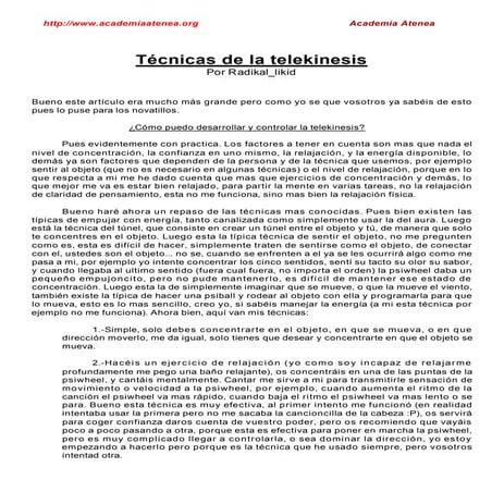 Telekinesis trucos