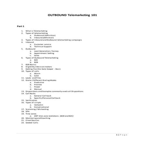 Telemarketing 101