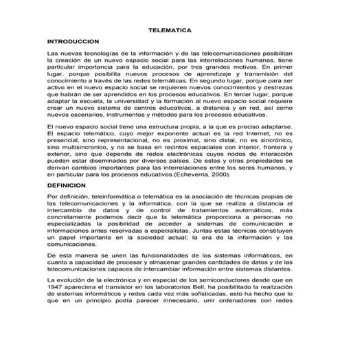 La telematica | PPT