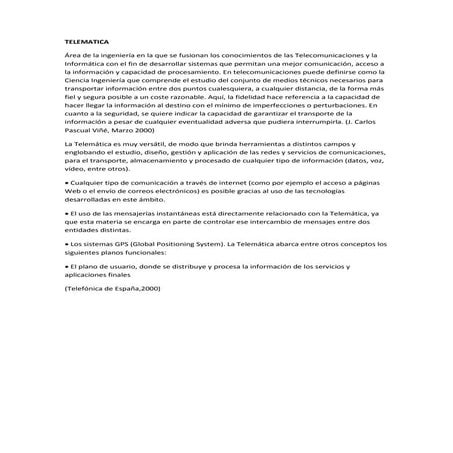 Telematica | PDF