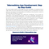 Telemedicine App Development: Step By Step Guide